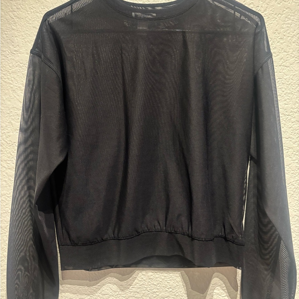 Forever 21 Black Mesh Top